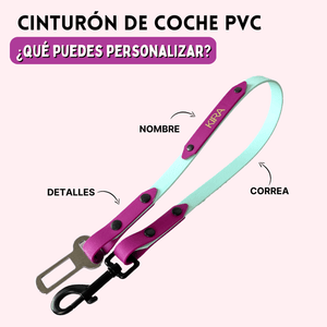 Cinturón de coche personalizable PVC - KINADOGS